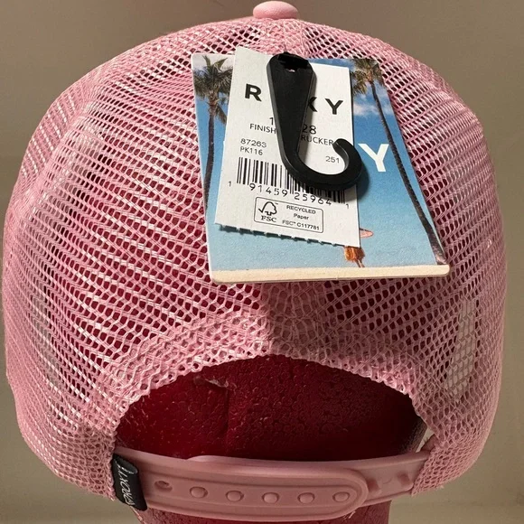 Roxy Light Pink Trucker Hat - Picture 5 of 6